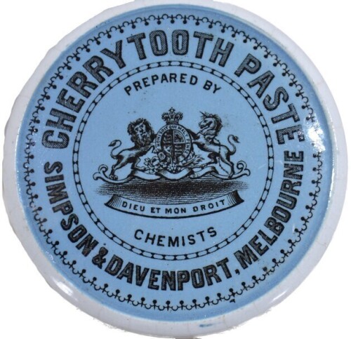 Pot Lid - Simpson & Davenport Melbourne - Cherry Tooth Paste