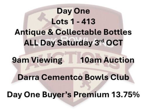 Day One - 10am Saturday Lots 1 - 413 - 13.75% Buyer Premium