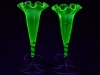 Uranium Glass - Epergne - Pair