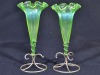 Uranium Glass - Epergne - Pair - 2