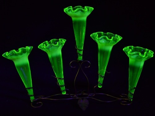 Uranium Glass - Epergne