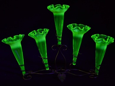 Uranium Glass - Epergne