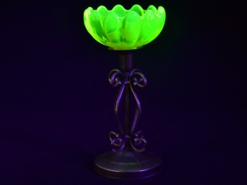 Uranium Glass - Candle Holder