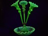 Uranium Glass - Epergne - Trumpet X 3