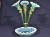 Uranium Glass - Epergne - Trumpet X 3 - 2