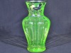 Uranium Glass - Vase - Silver decoration - 2