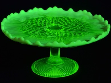 Uranium Glass - Compote - Vaseline Glass