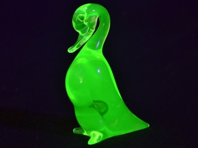 Uranium Glass - Murano Glass - Duck
