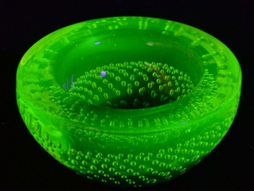 Uranium Glass - Murano Glass - Bowl