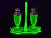 Uranium Glass - Cruet Set