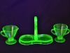 Uranium Glass - Cruet Set