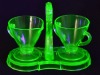 Uranium Glass - Cruet Set - 2