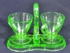Uranium Glass - Cruet Set - 4