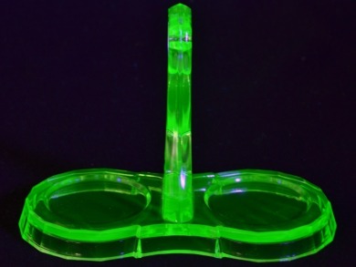 Uranium Glass - Cruet Stand