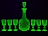 Uranium Glass - Decanter set
