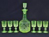 Uranium Glass - Decanter set - 2