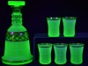 Uranium Glass - Decanter set