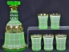 Uranium Glass - Decanter set - 2