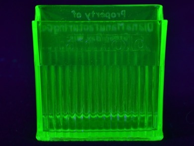 Uranium Glass - Napkin Holder- Fan Fold