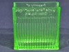 Uranium Glass - Napkin Holder- Fan Fold - 2