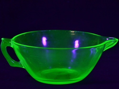Uranium Glass- Opaline Glass - Mixing bowl