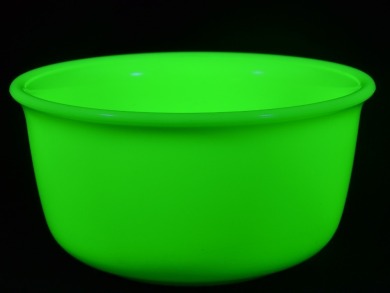 Uranium Glass - Opaline Glass- Mixing bowl
