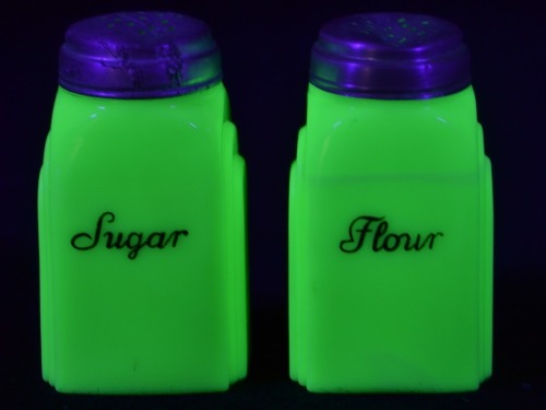 Uranium Glass - Opaline Glass -Sugar and Flour