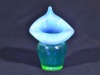 Uranium Glass - Jack in the Pulpit vase - Gibson Glass - 2