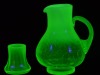 Uranium Glass - Tumble Up Decanter - Gibson Glass