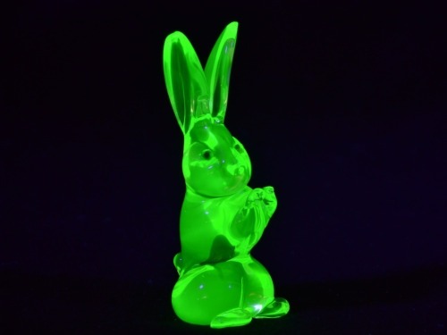 Uranium Glass - Murano Glass - Rabbit