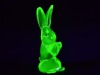 Uranium Glass - Murano Glass - Rabbit