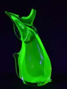 Uranium Glass - Murano Glass - Dog