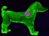 Uranium Glass - Murano Glass - Sausage Dog