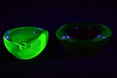 Uranium Glass - Murano Glass - Bowls X 2