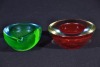 Uranium Glass - Murano Glass - Bowls X 2 - 2