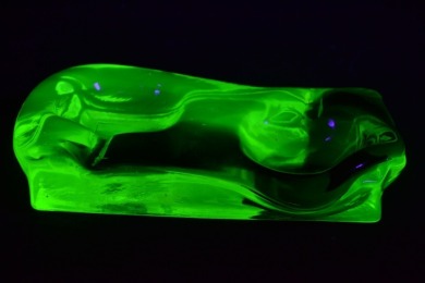 Uranium Glass - Murano Glass - Art Glass Ashtray