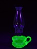 Uranium Glass - Depression Glass - Finger Lamp