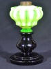 Uranium Glass - Victorian Pedestal Lamp - 2