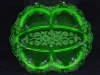 Uranium Glass - Depression Glass - Serving tray - 2