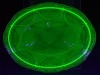 Uranium Glass - Depression Glass - Serving tray