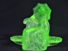 Uranium Glass - Depression Glass - Marina Flower Frog - 2