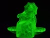 Uranium Glass - Depression Glass - Marina Flower Frog