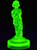 Uranium Glass - Depression Glass - Lamp Base