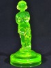 Uranium Glass - Depression Glass - Lamp Base - 2
