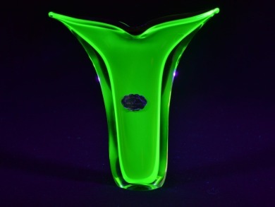 Uranium Glass - Murano Glass - Vase