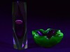 Uranium Glass - Murano Glass x 2