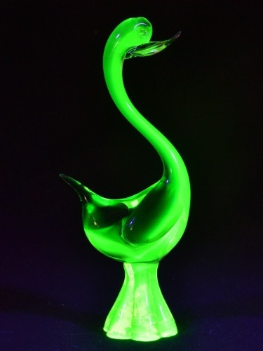 Uranium Glass - Murano Glass - Bird