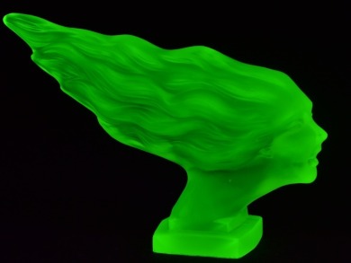 Uranium Glass - Desna Glass - Hood ornament