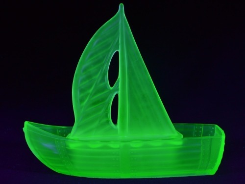 Uranium Glass - Depression Glass - Float Bowl