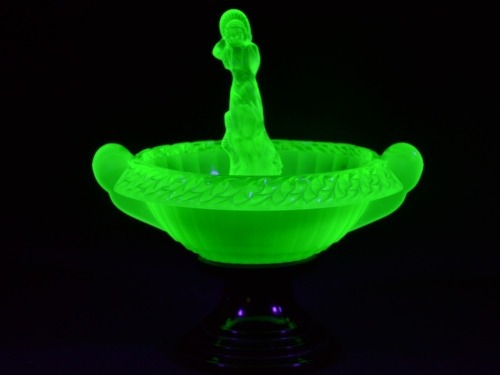Uranium Glass - Depression Glass - Float Bowl